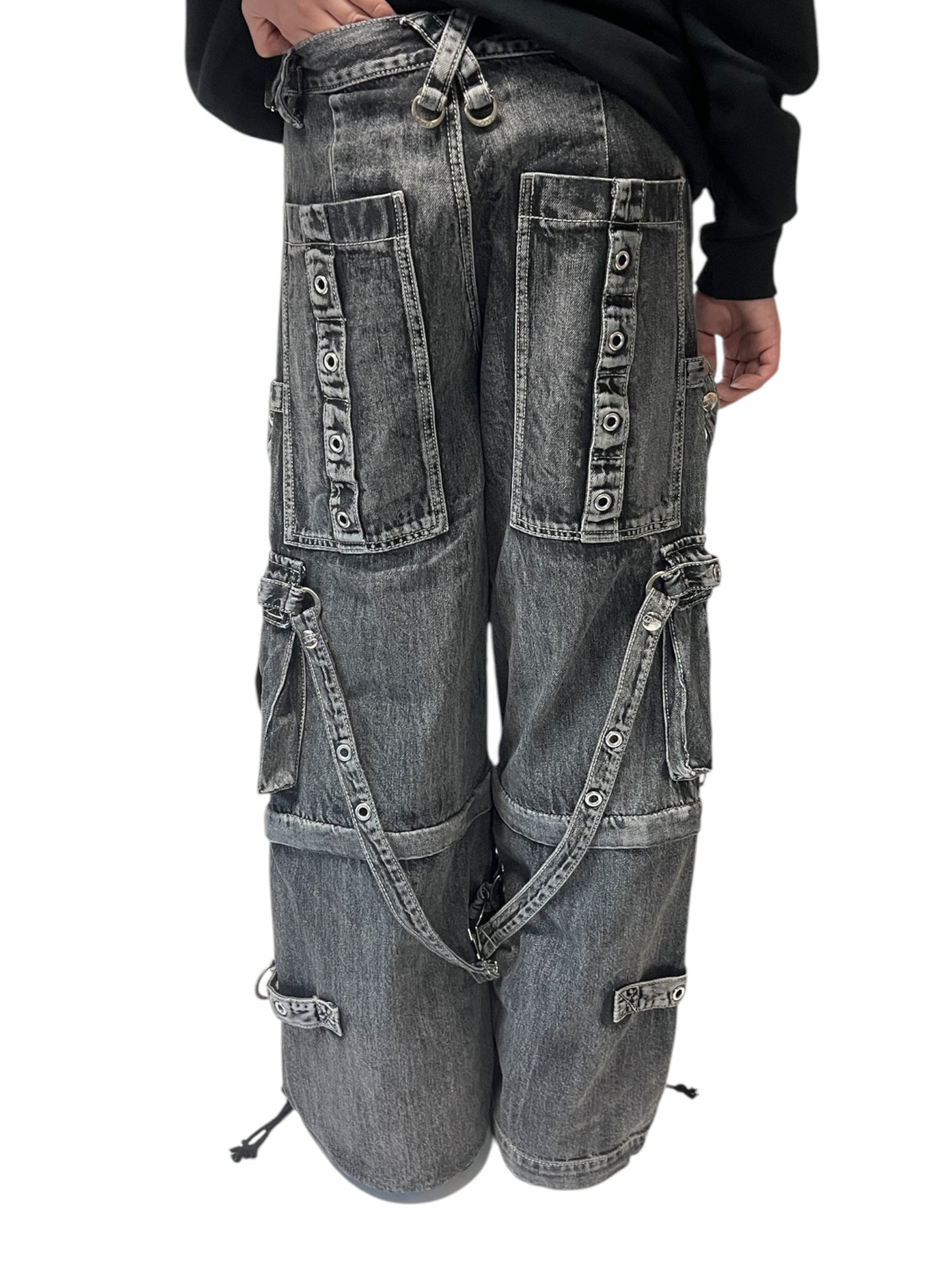 【TRIPP NYC】ワイドカーゴパンツ*DENIM FULL FORCE PANT FOG WASH(JM7155MB)