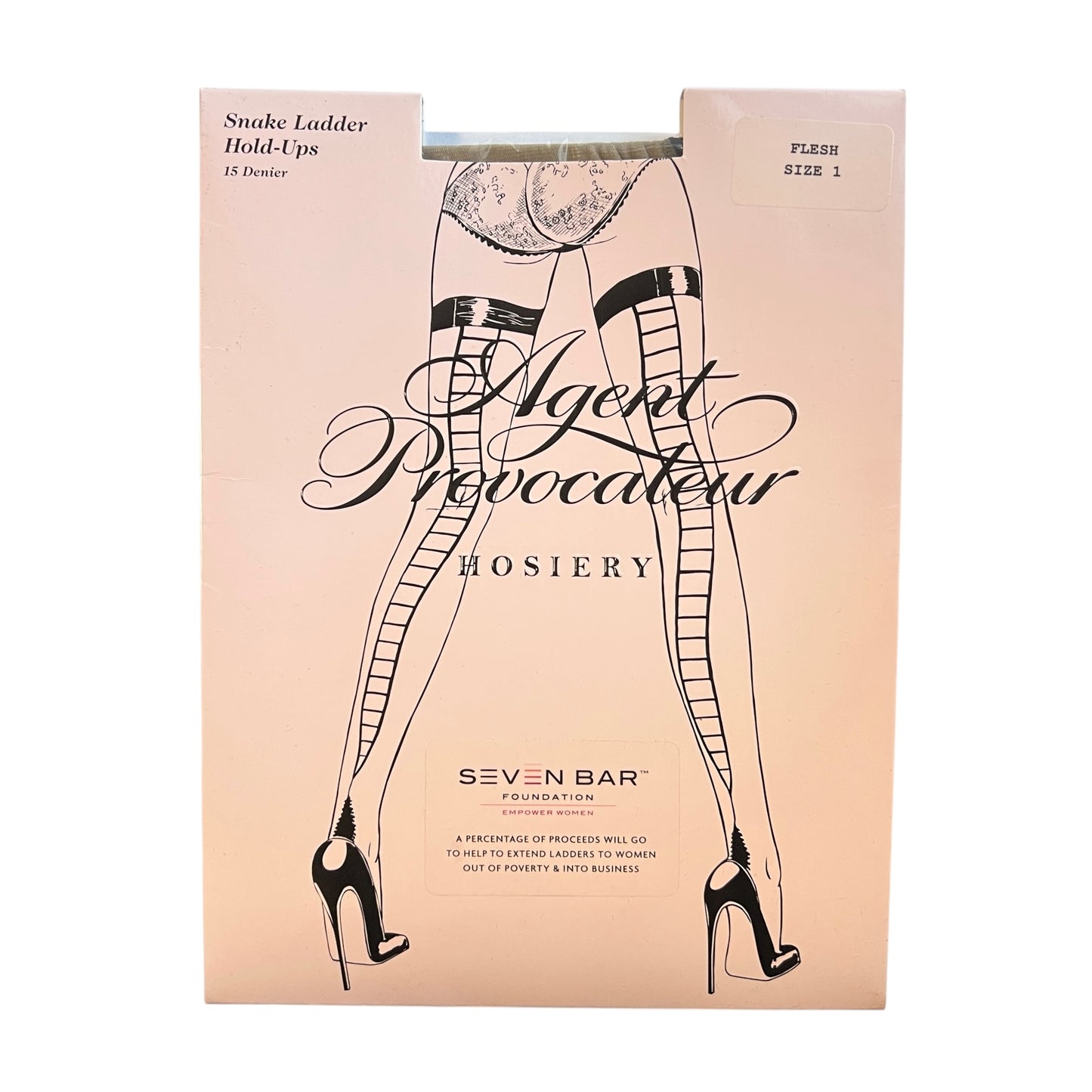 【Agent Provocateur】Snake Ladder Hold Up*スネーク柄ホールドアップストッキング