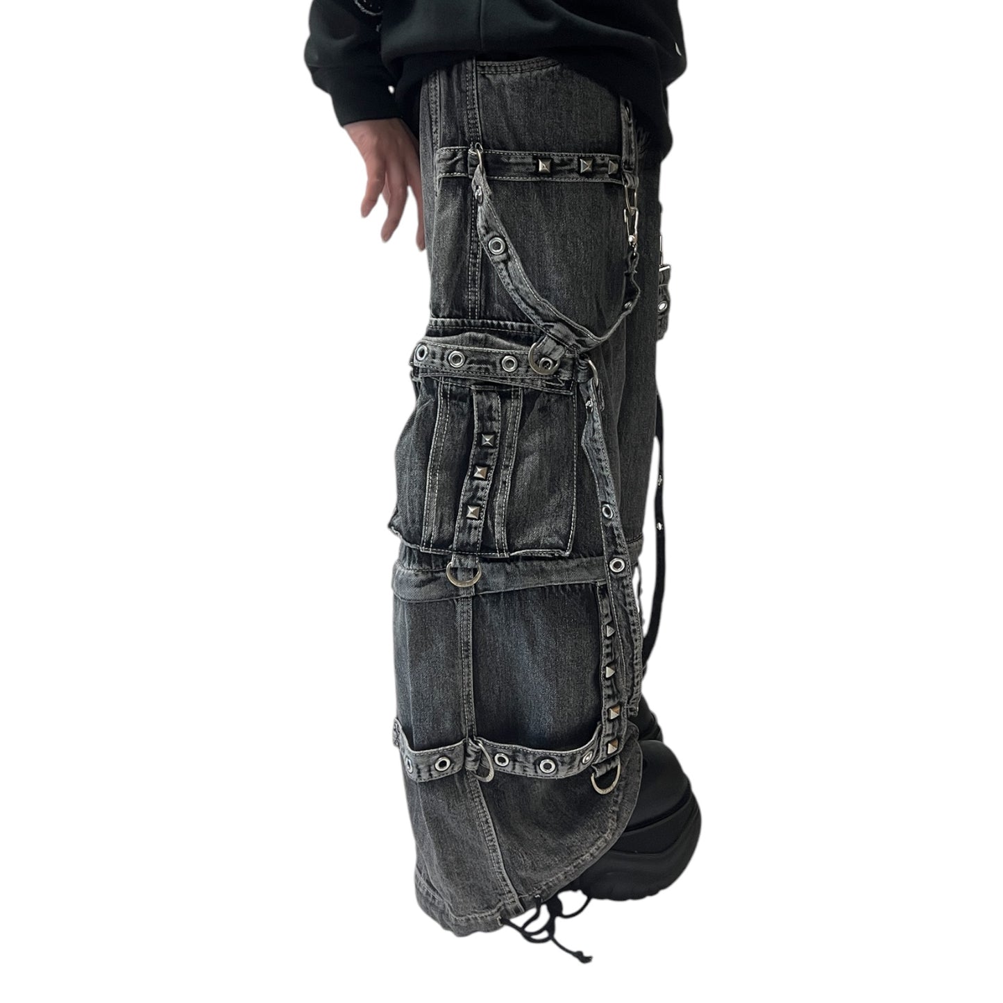 【TRIPP NYC】ワイドカーゴパンツ*DENIM FULL FORCE PANT FOG WASH(JM7155MB)