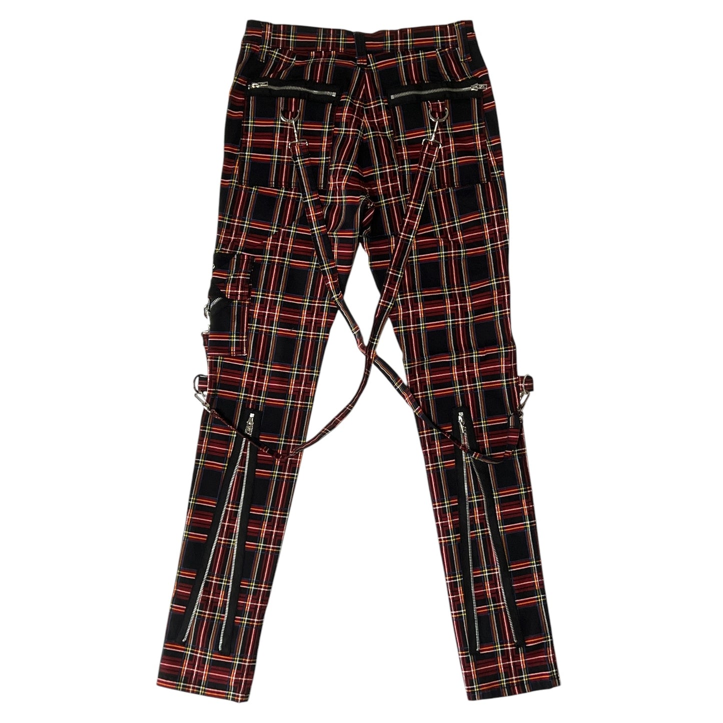 【TRIPP NYC】タータンチェックボンデージパンツ*CLASSIC SLIM LEG BONDAGE PANT BLACK PLAID(IS674MP)