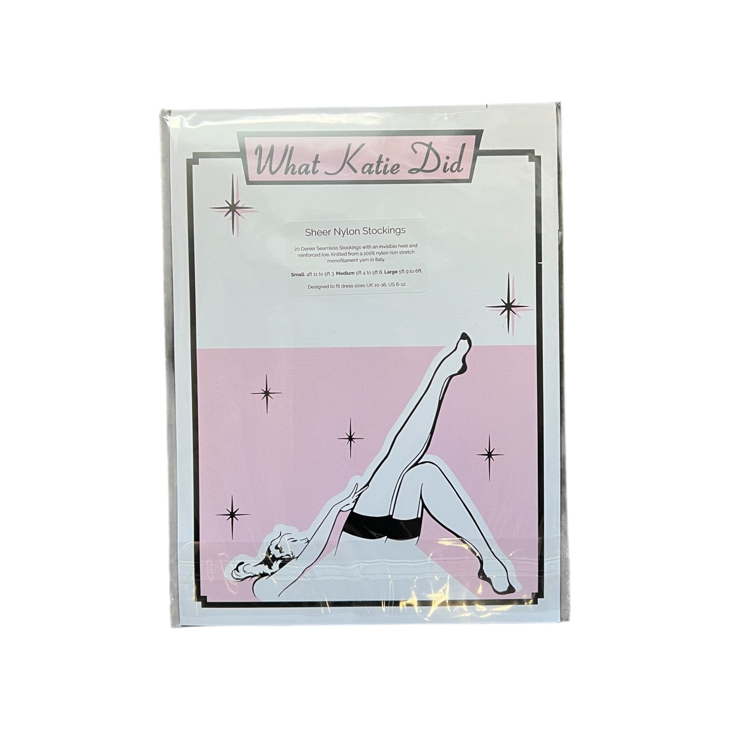 【WHAT KATIE DID】3足セット★シアー・ノンストレッチナイロンストッキング(カヴァ) H2090C【取寄】