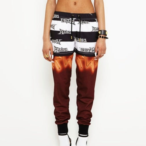 GIRLY PRISION SWEATPANTS*裏フリース切替スウェットパンツ