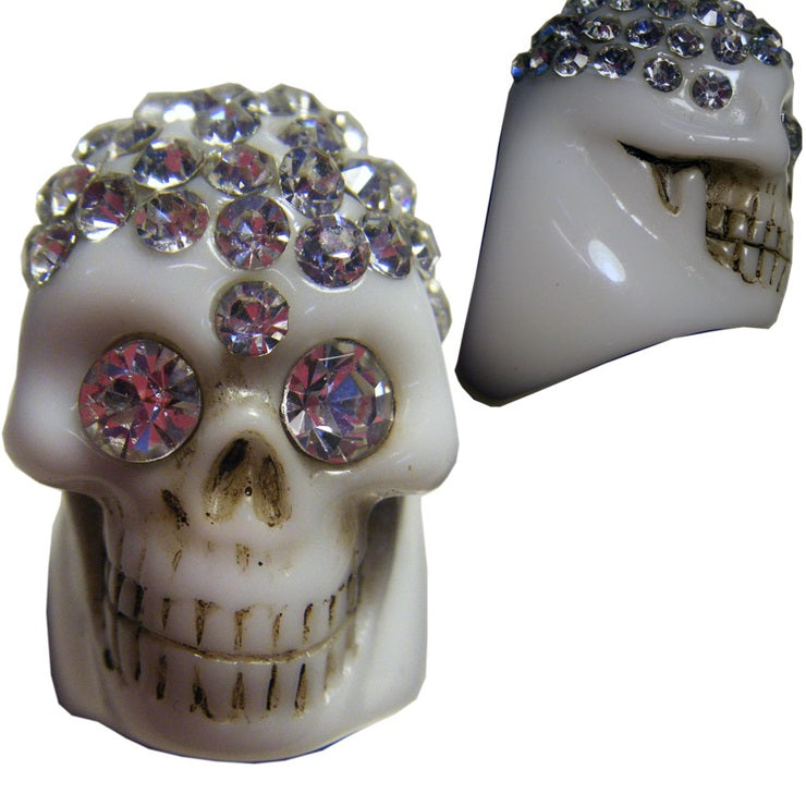 rhinestone skull ring