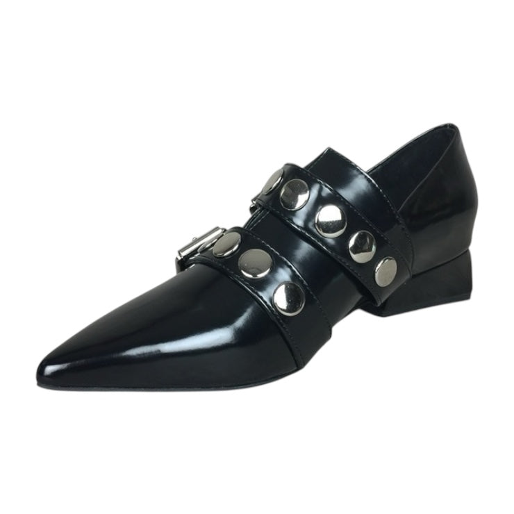 【JEFFREY CAMPBELL】エナメル・リベットストラップパンプス-35(22.5-23cm)*FJF3903