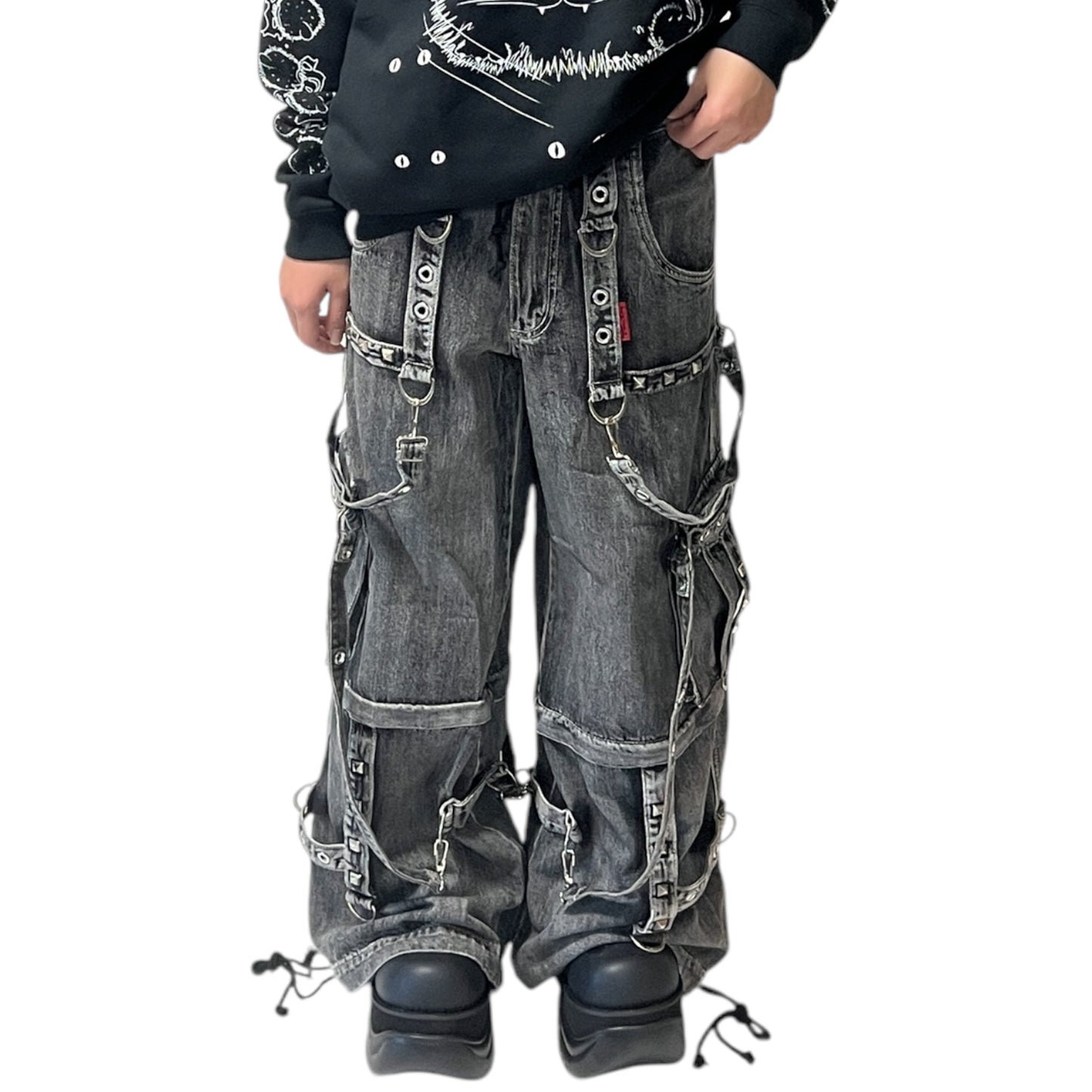 【TRIPP NYC】ワイドカーゴパンツ*DENIM FULL FORCE PANT FOG WASH(JM7155MB)