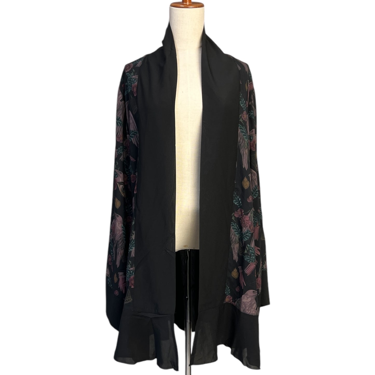 【KILL STAR】CORAX KIMONO*コラージュプリント着物風前開きカーディガン