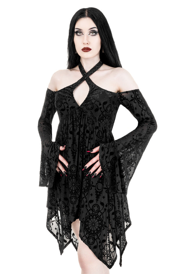 【RESTYLE】ドレス*ARMAROS BURNOUT MINI DRESS【取寄】