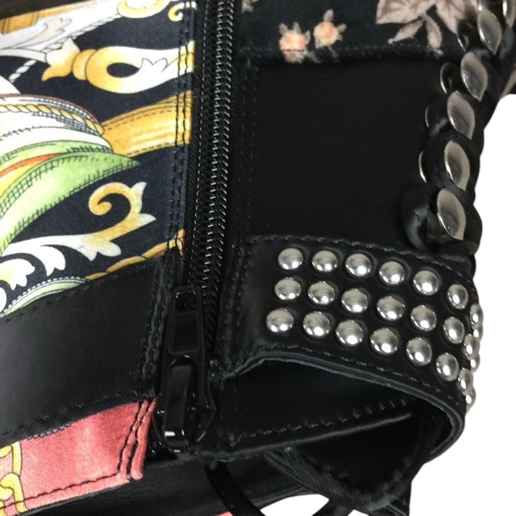 【JEFFREY CAMPBELL】コラージュ風レースアップブーツ-35(22.5-23cm)*FJF3978