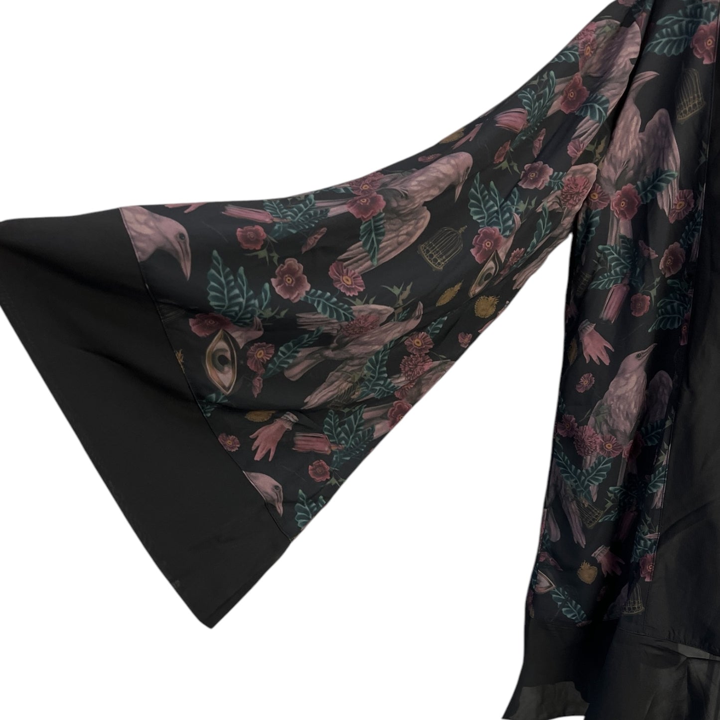 【KILL STAR】CORAX KIMONO*コラージュプリント着物風前開きカーディガン