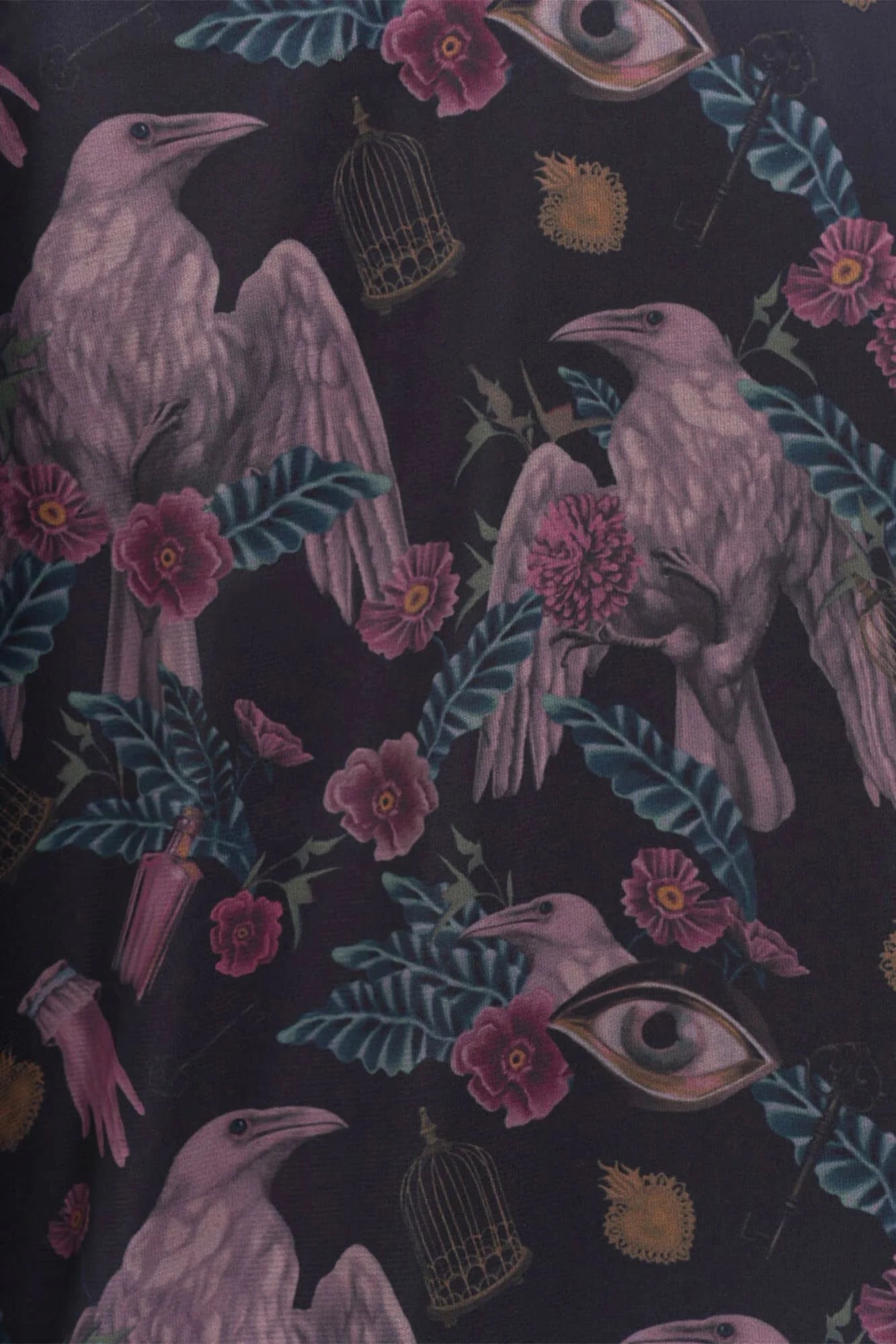 【KILL STAR】CORAX KIMONO*コラージュプリント着物風前開きカーディガン