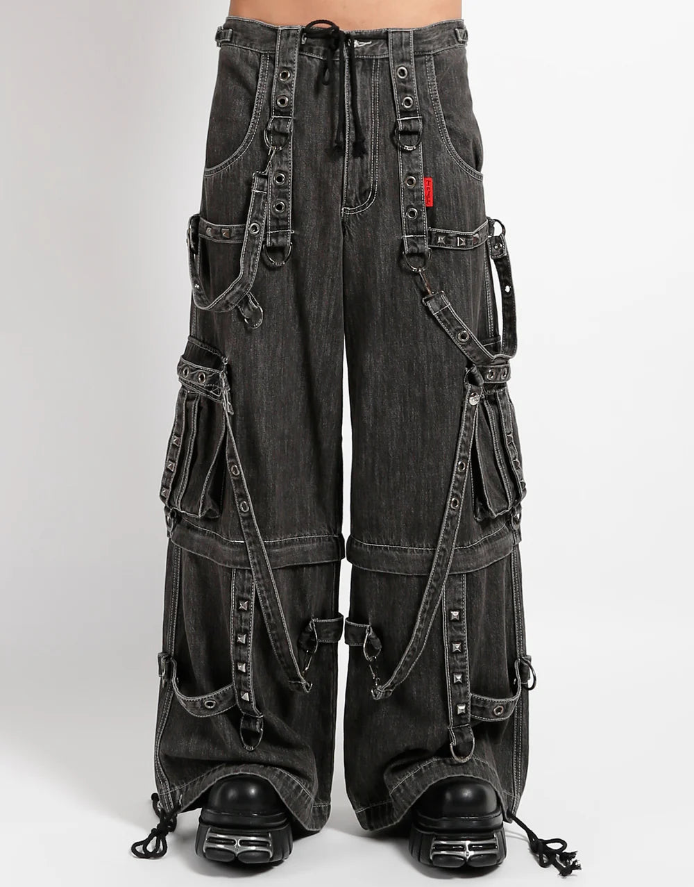 【TRIPP NYC】ワイドカーゴパンツ*DENIM STRAP PANT BLACK(JM7117M)