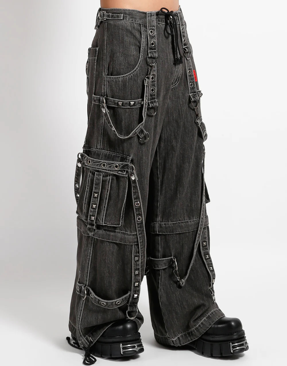 【TRIPP NYC】ワイドカーゴパンツ*DENIM STRAP PANT BLACK(JM7117M)