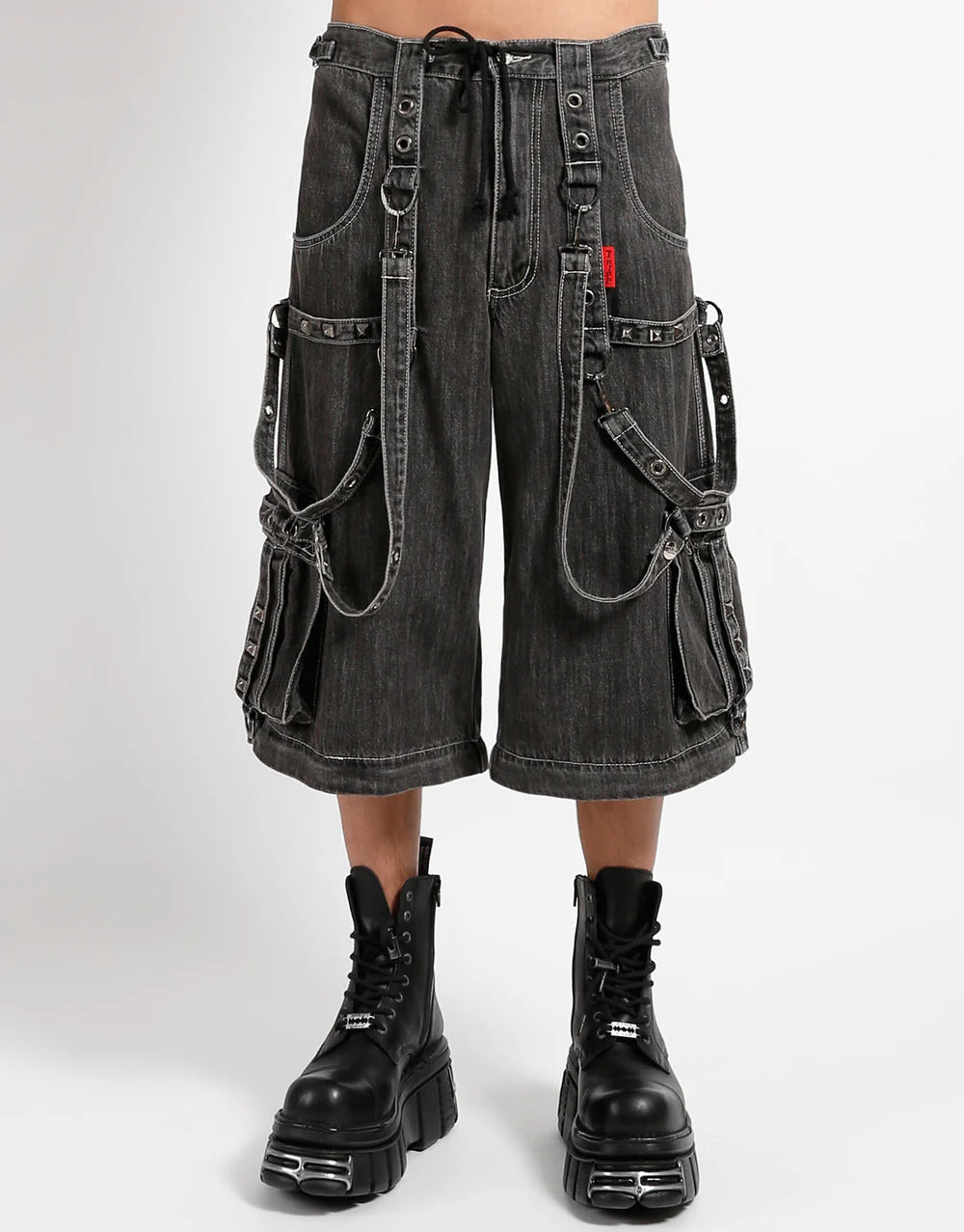 【TRIPP NYC】ワイドカーゴパンツ*DENIM STRAP PANT BLACK(JM7117M)