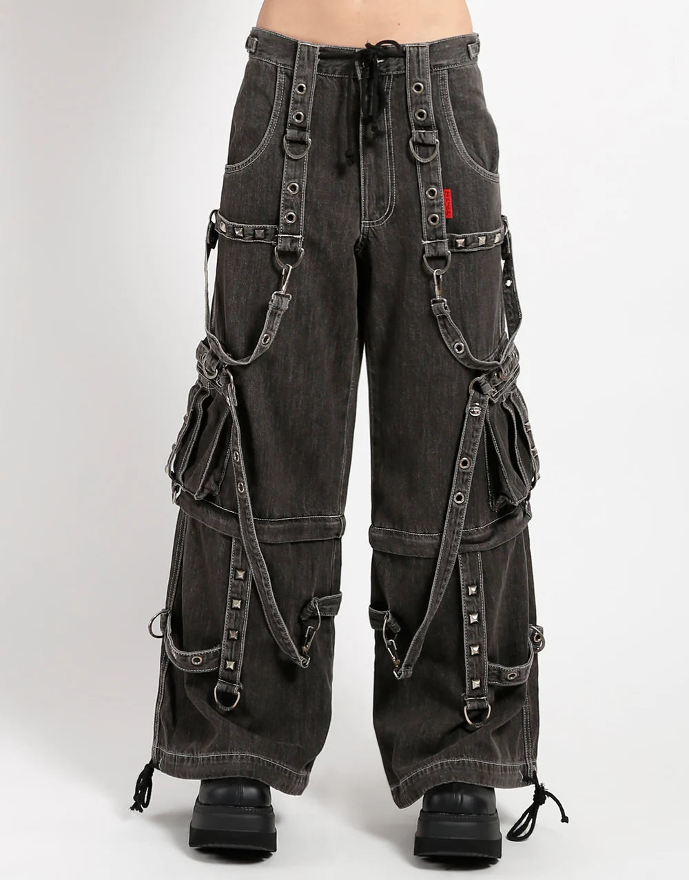 【TRIPP NYC】ワイドカーゴパンツ*DENIM STRAP PANT BLACK(JM7117M)