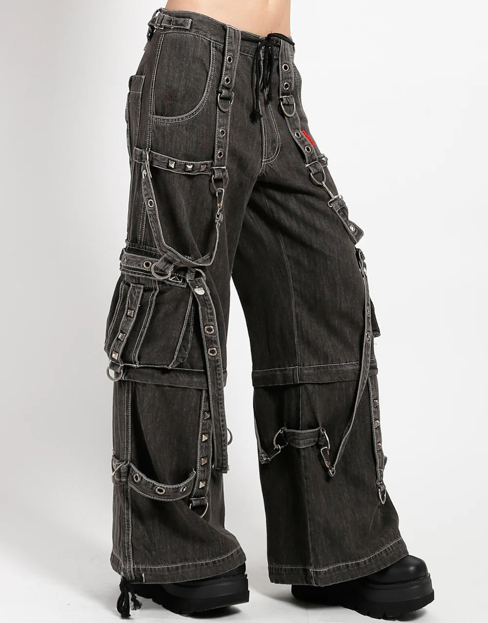 【TRIPP NYC】ワイドカーゴパンツ*DENIM STRAP PANT BLACK(JM7117M)