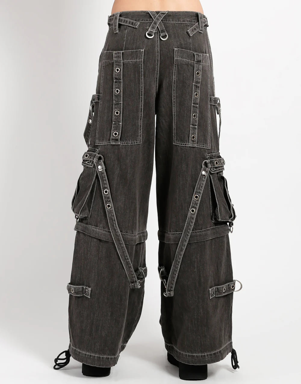 【TRIPP NYC】ワイドカーゴパンツ*DENIM STRAP PANT BLACK(JM7117M)