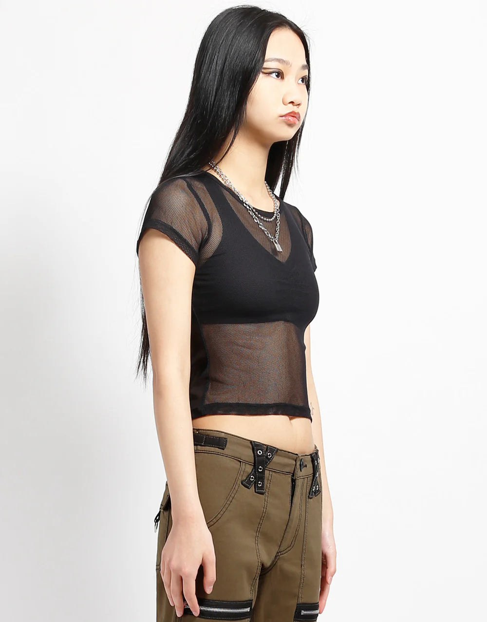 【TRIPP NYC】半袖フィッシュネット*BABY TEE FISHNET(FN4562)
