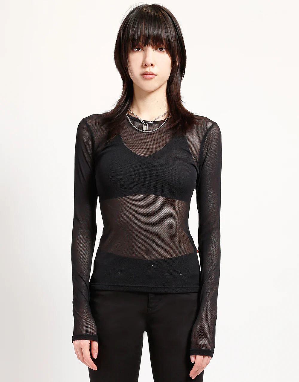 【TRIPP NYC】長袖フィッシュネット*LONG SLEEVE FISHNET BLACK(FN9181)