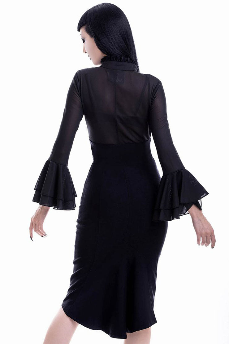 【KILL STAR】GLAMOUR GHOUL PENCIL DRESS*ダークピンナップペンシルドレス-SIZE:XXL