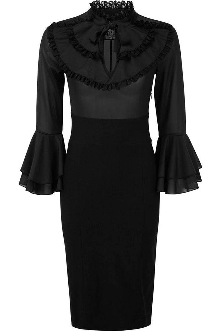 【KILL STAR】GLAMOUR GHOUL PENCIL DRESS*ダークピンナップペンシルドレス-SIZE:XXL