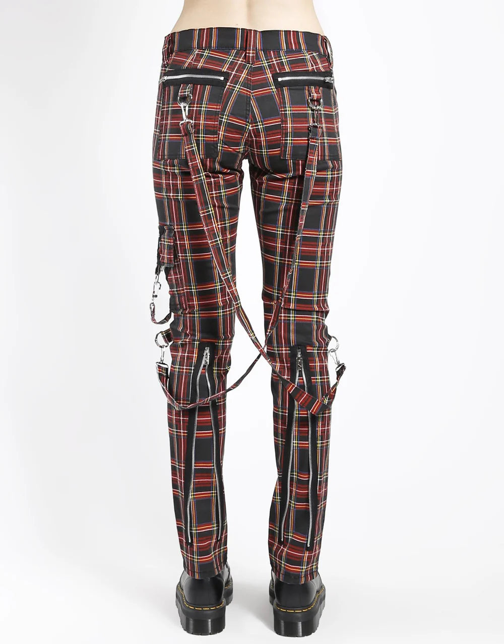 【TRIPP NYC】タータンチェックボンデージパンツ*CLASSIC SLIM LEG BONDAGE PANT BLACK PLAID(IS674MP)