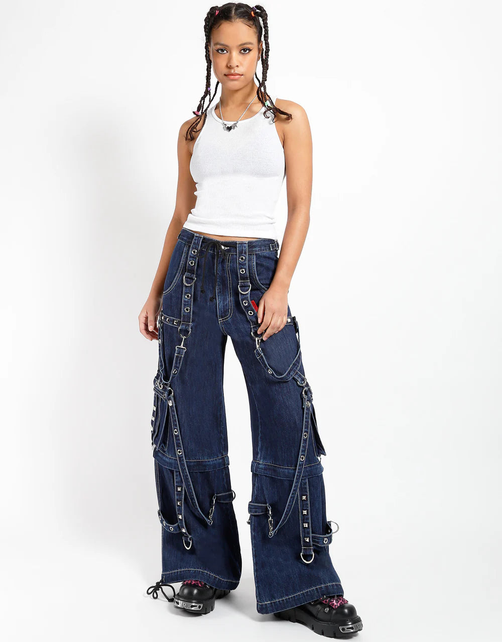 【TRIPP NYC】ワイドカーゴパンツ*DENIM STRAP PANT(JM7117M-DS)