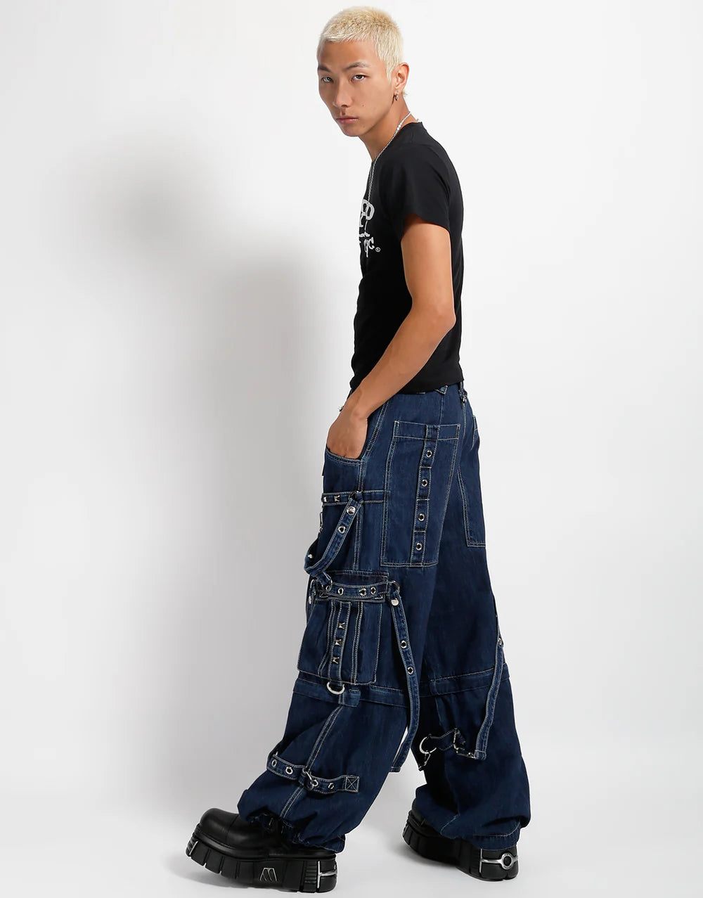 【TRIPP NYC】ワイドカーゴパンツ*DENIM STRAP PANT(JM7117M-DS)