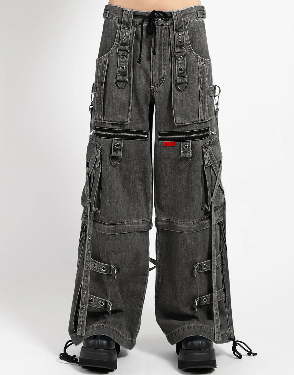【TRIPP NYC】ワイドカーゴパンツ*X-STRAP PANT BLACK DENIM(JM7144M)