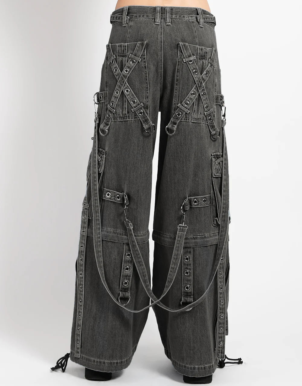 【TRIPP NYC】ワイドカーゴパンツ*X-STRAP PANT BLACK DENIM(JM7144M)