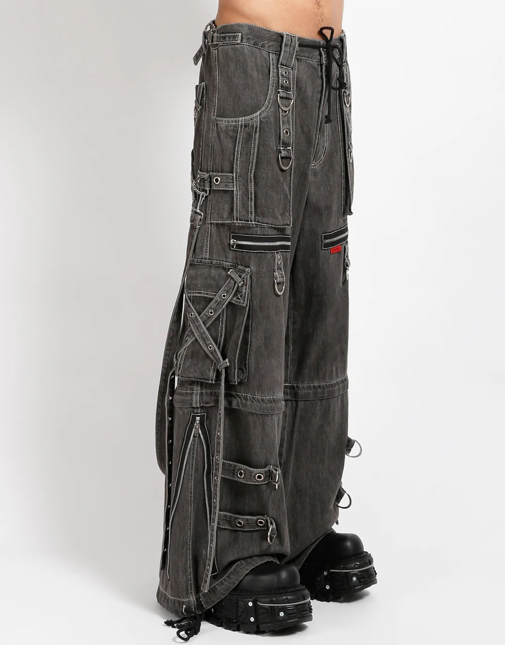 【TRIPP NYC】ワイドカーゴパンツ*X-STRAP PANT BLACK DENIM(JM7144M)
