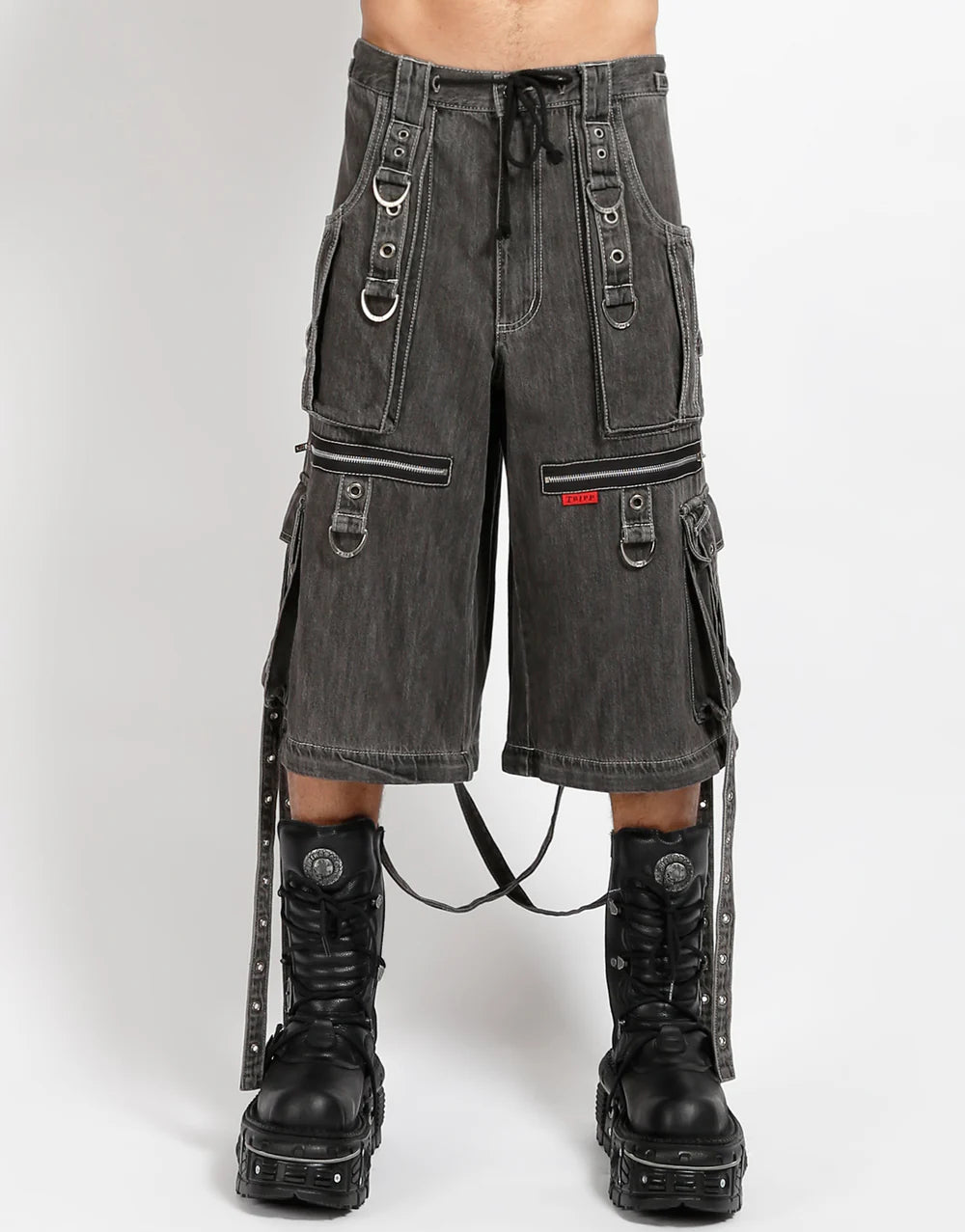 【TRIPP NYC】ワイドカーゴパンツ*X-STRAP PANT BLACK DENIM(JM7144M)