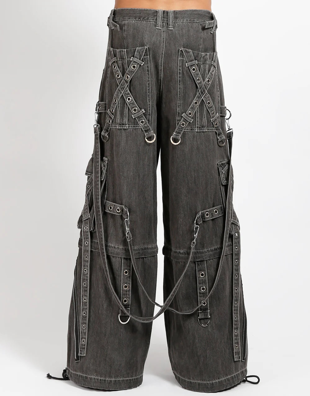 【TRIPP NYC】ワイドカーゴパンツ*X-STRAP PANT BLACK DENIM(JM7144M)