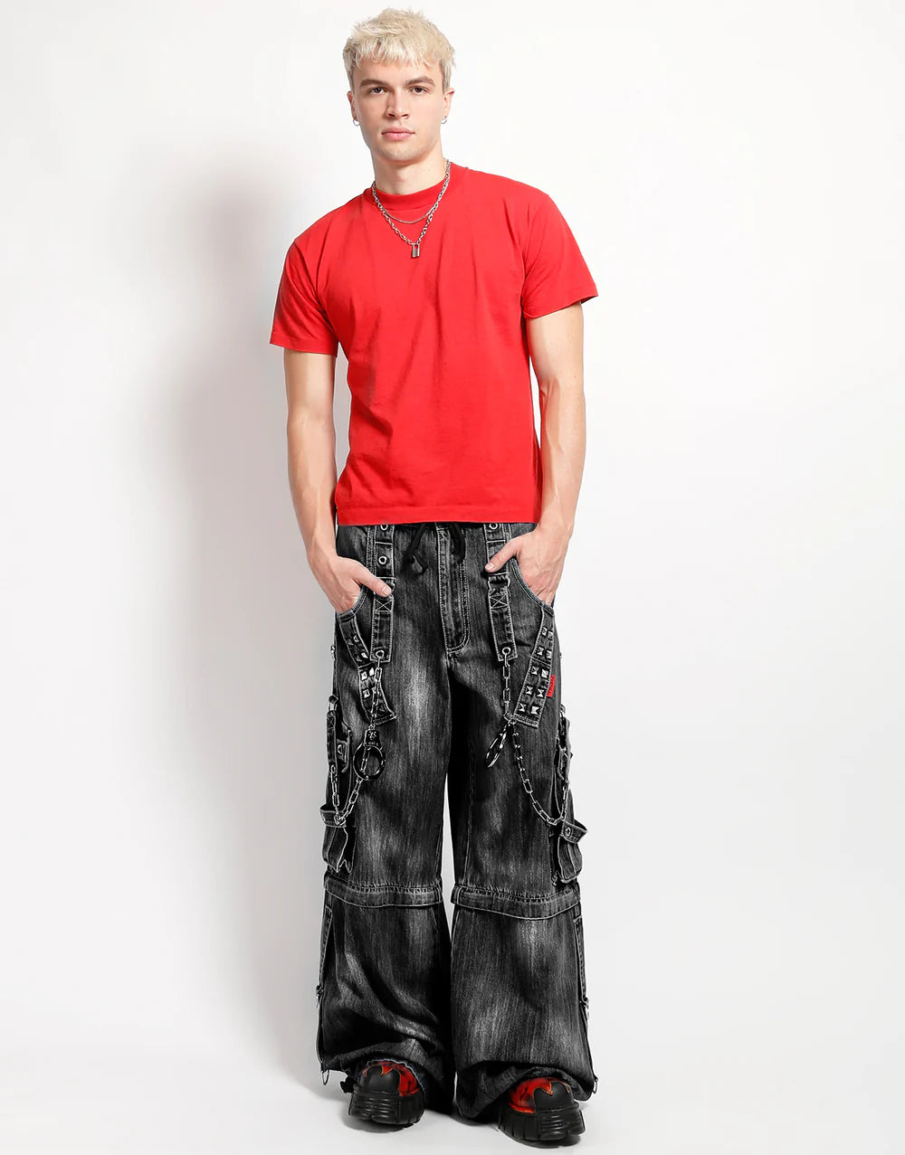【TRIPP NYC】ワイドカーゴパンツ*LOCK UP DENIM PANT STORM WASH(JM7152M)