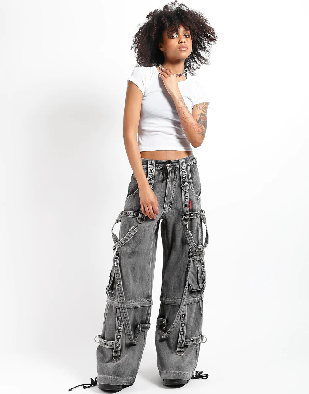 【TRIPP NYC】ワイドカーゴパンツ*DENIM FULL FORCE PANT FOG WASH(JM7155MB)