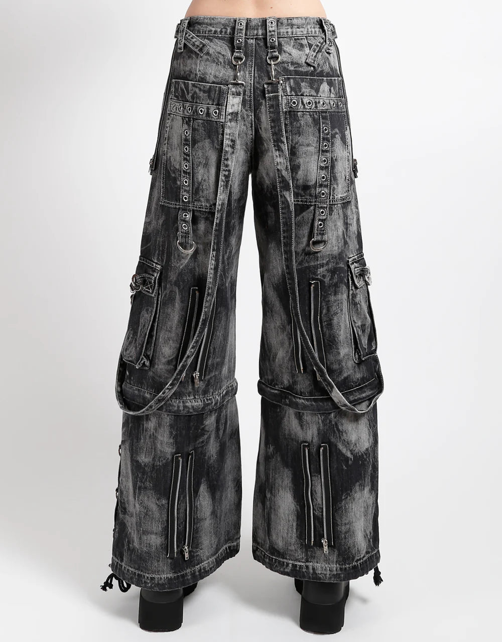 【TRIPP NYC】ワイドカーゴパンツ*ZIP LOCK PANT CLOUD WASH BLACK DENIM(JM896MB)