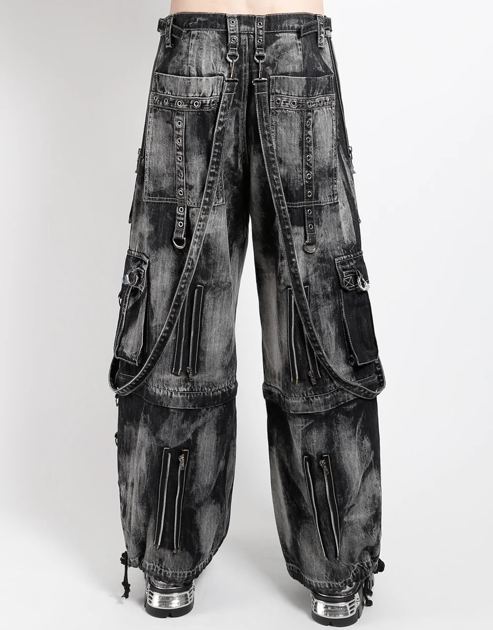 【TRIPP NYC】ワイドカーゴパンツ*ZIP LOCK PANT CLOUD WASH BLACK DENIM(JM896MB)