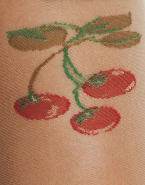 【Jonathan Aston】ジョナサンアストンCherries Tights(nude)チェリーパターン 柄タイツ・ストッキング