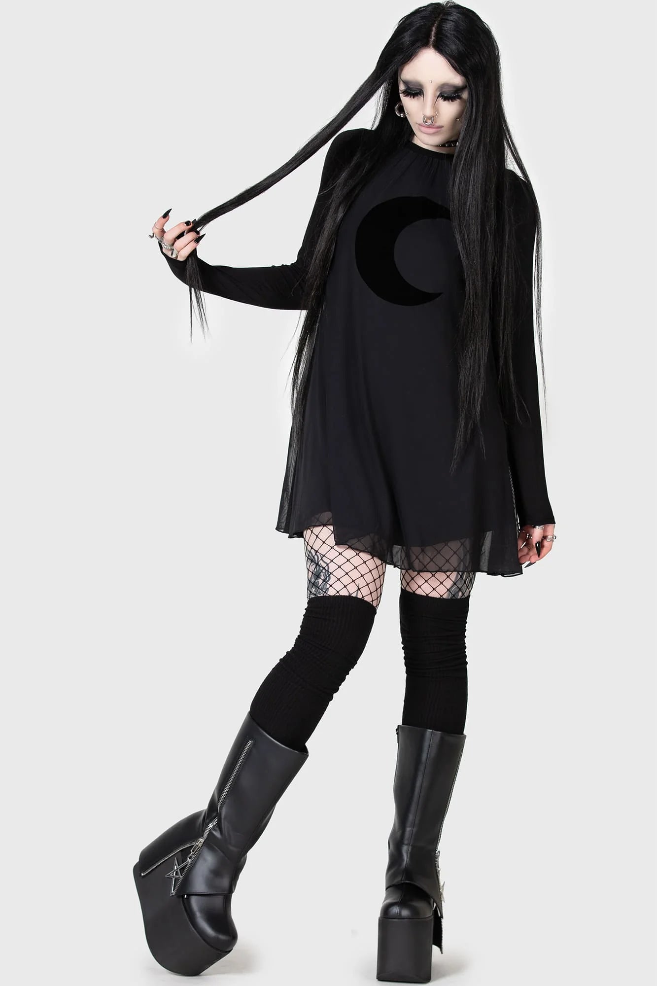 【KILL STAR】Lunar Apex Raglan Dress*チュニック丈ラグランドレス