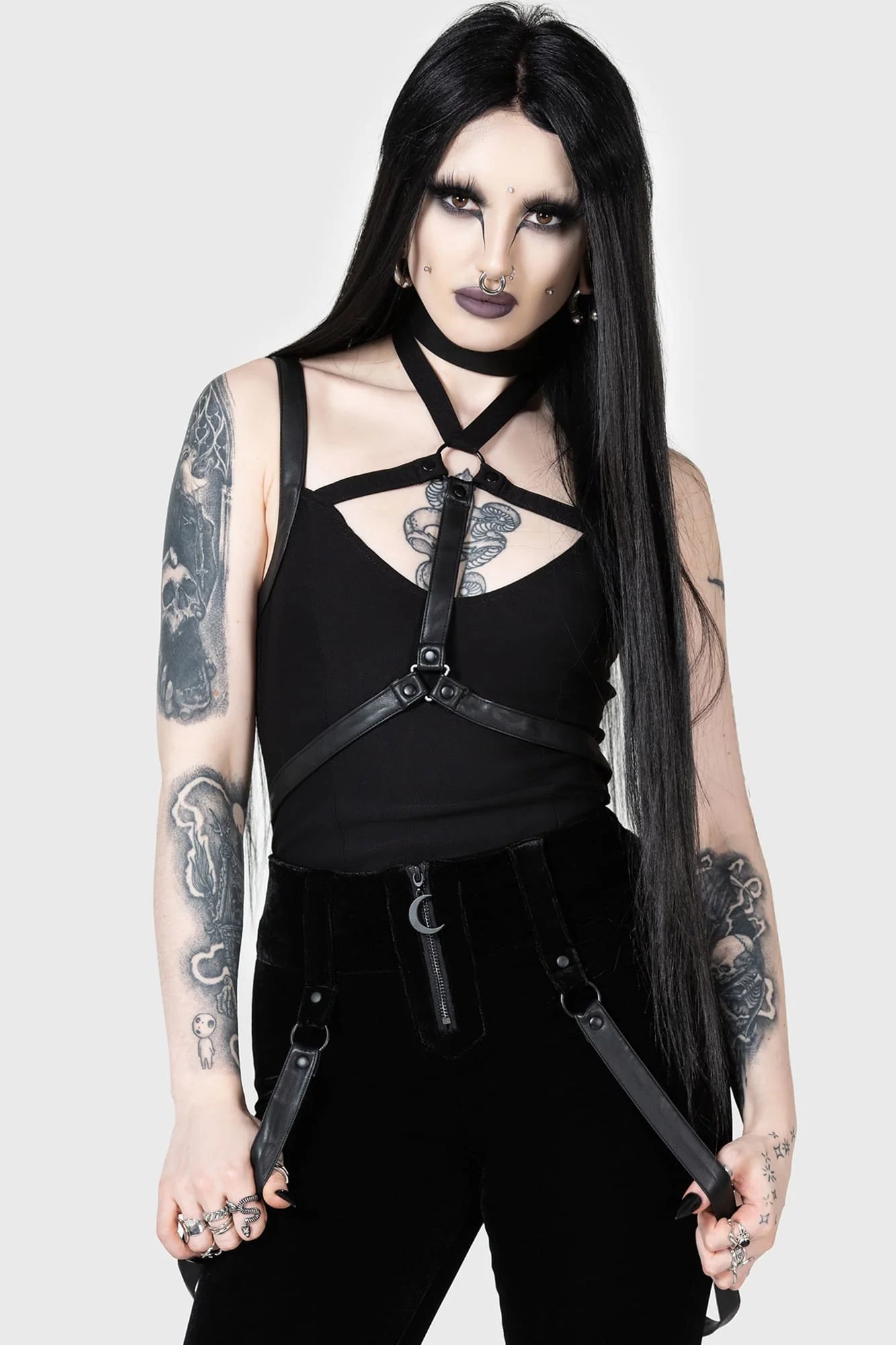 【KILL STAR】Moon City Trousers*ストレッチベルベットスキニーパンツ
