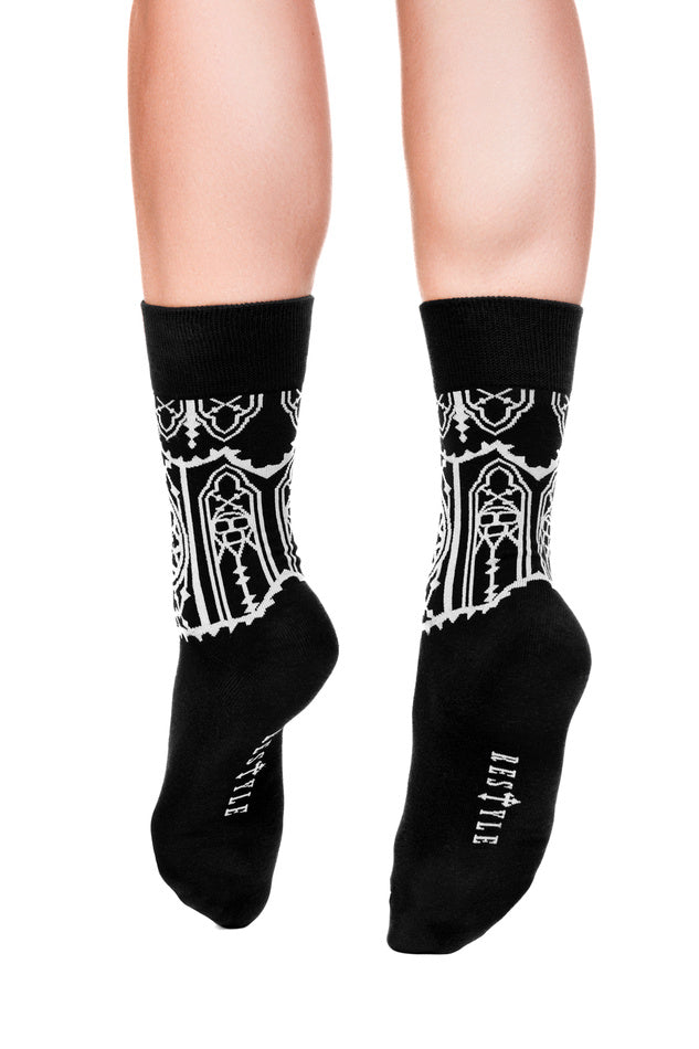 【RESTYLE】ソックス*SACRUM JACQUARD SOCKS