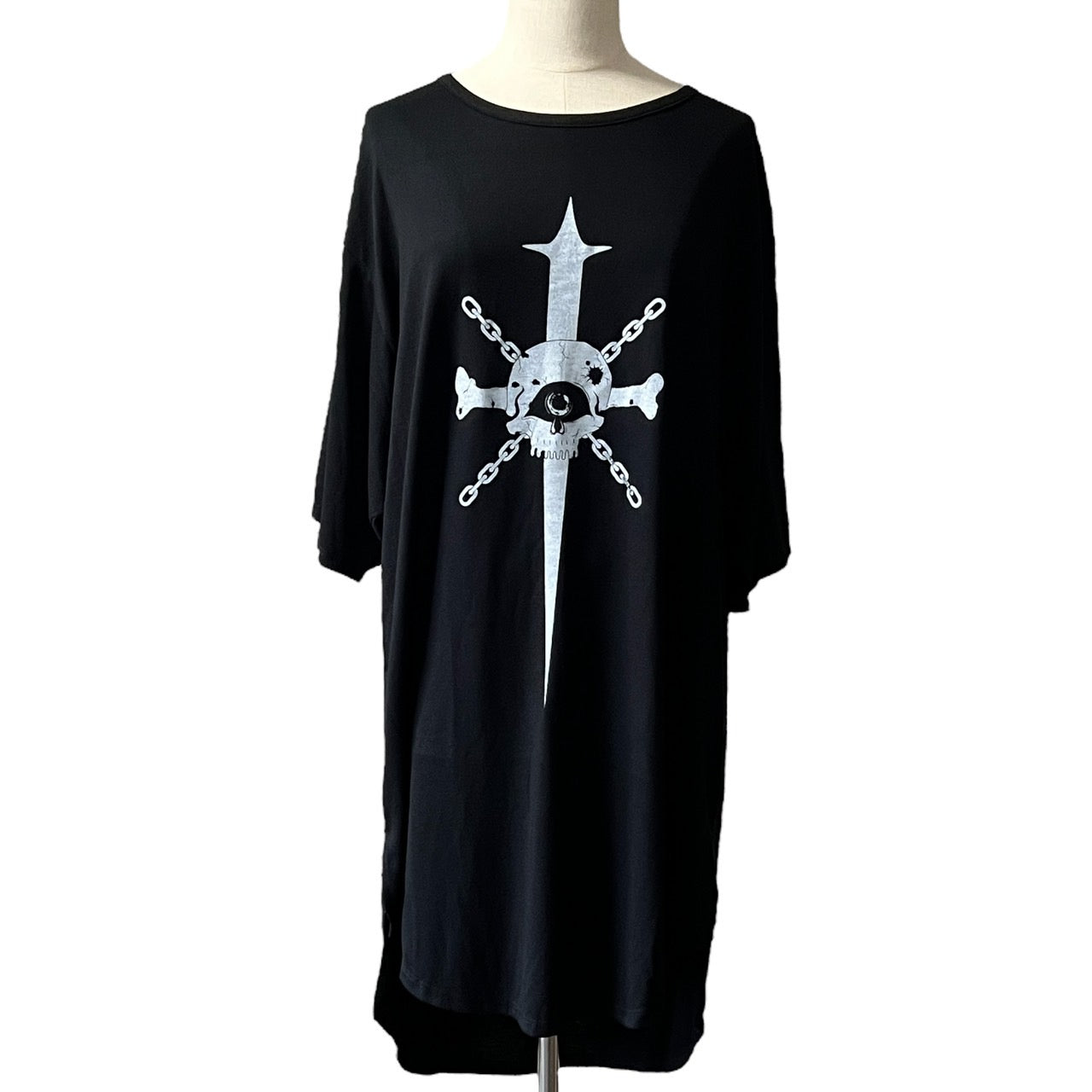 【FAR STAR】BIG フィッシュテイルTシャツ(クロススカル)