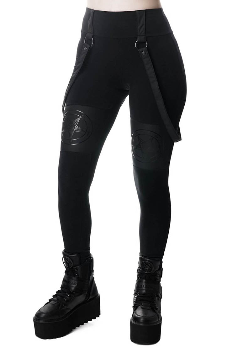 【KILL STAR】WATCH ME BURN LEGGINGS*バフォメットトレギンス-SIZE:XXL