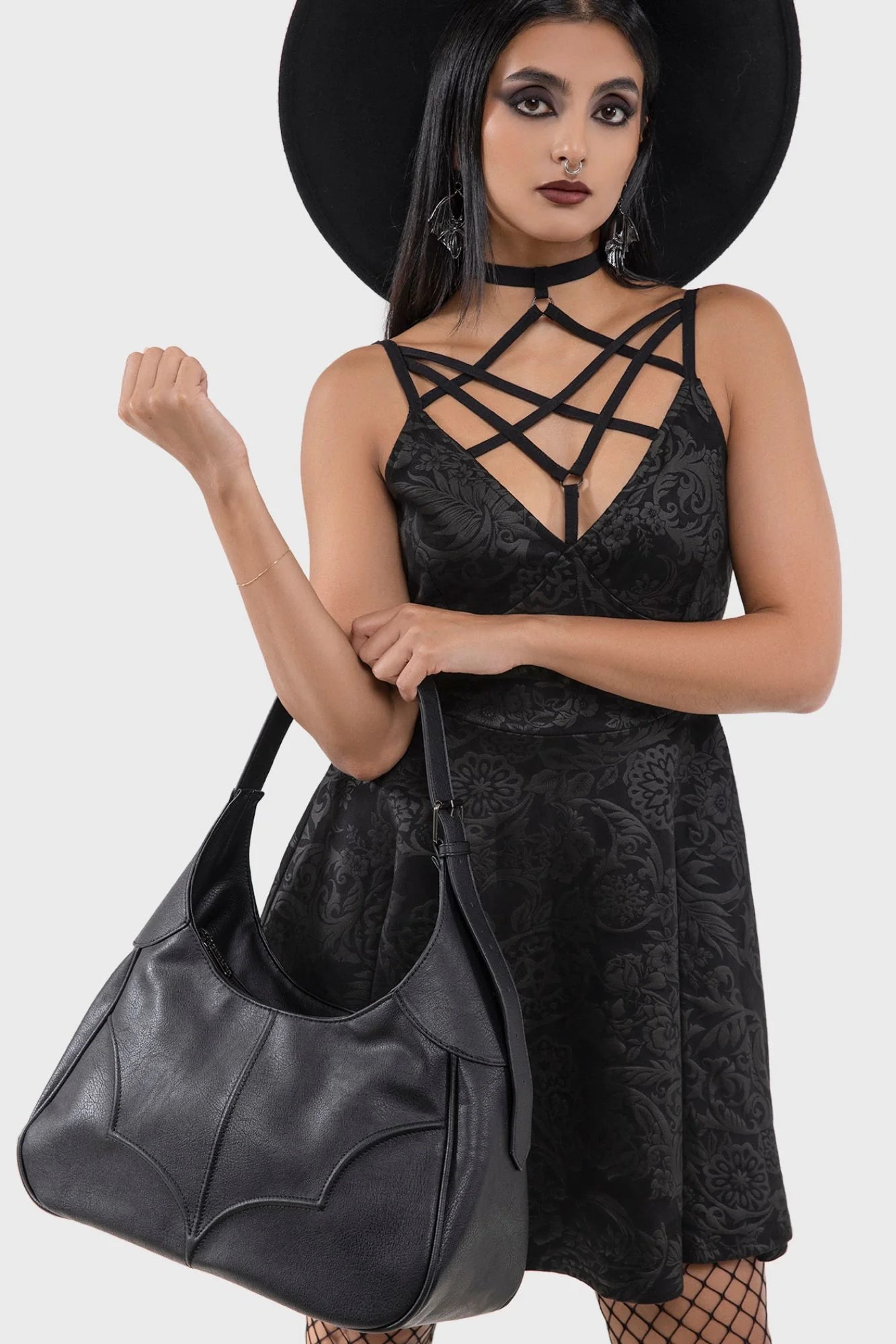 【KILL STAR】Web Of Night Handbag*コウモリモチーフハンドバッグ