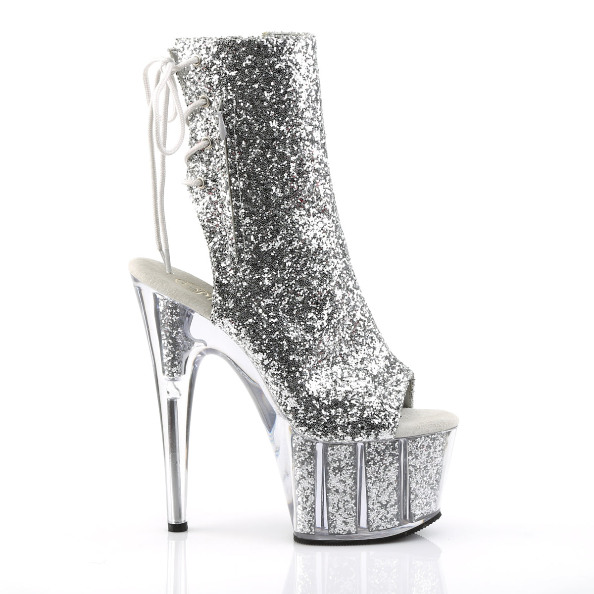 【PLEASER】ADORE-1018G プラットフォームシューズ Slv Glitter/Slv Glitter【取寄】