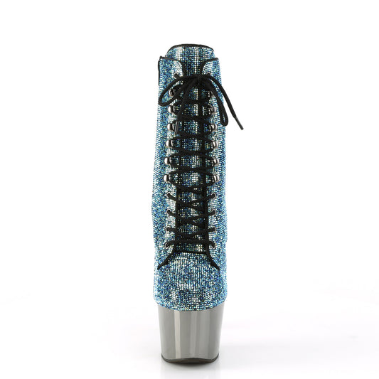 【PLEASER】ADORE-1020CHRS プラットフォームシューズ Turquoise Multi RS/Pewter Chrome【取寄】