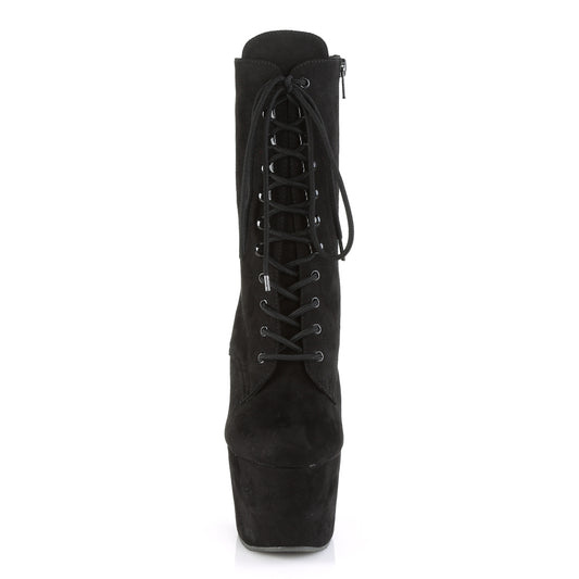 【PLEASER】ADORE-1020FS プラットフォームシューズ Blk Faux Suede/Blk Faux Suede【取寄】