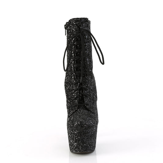 【PLEASER】ADORE-1020GWR プラットフォームシューズ Blk Glitter/Blk Glitter【取寄】