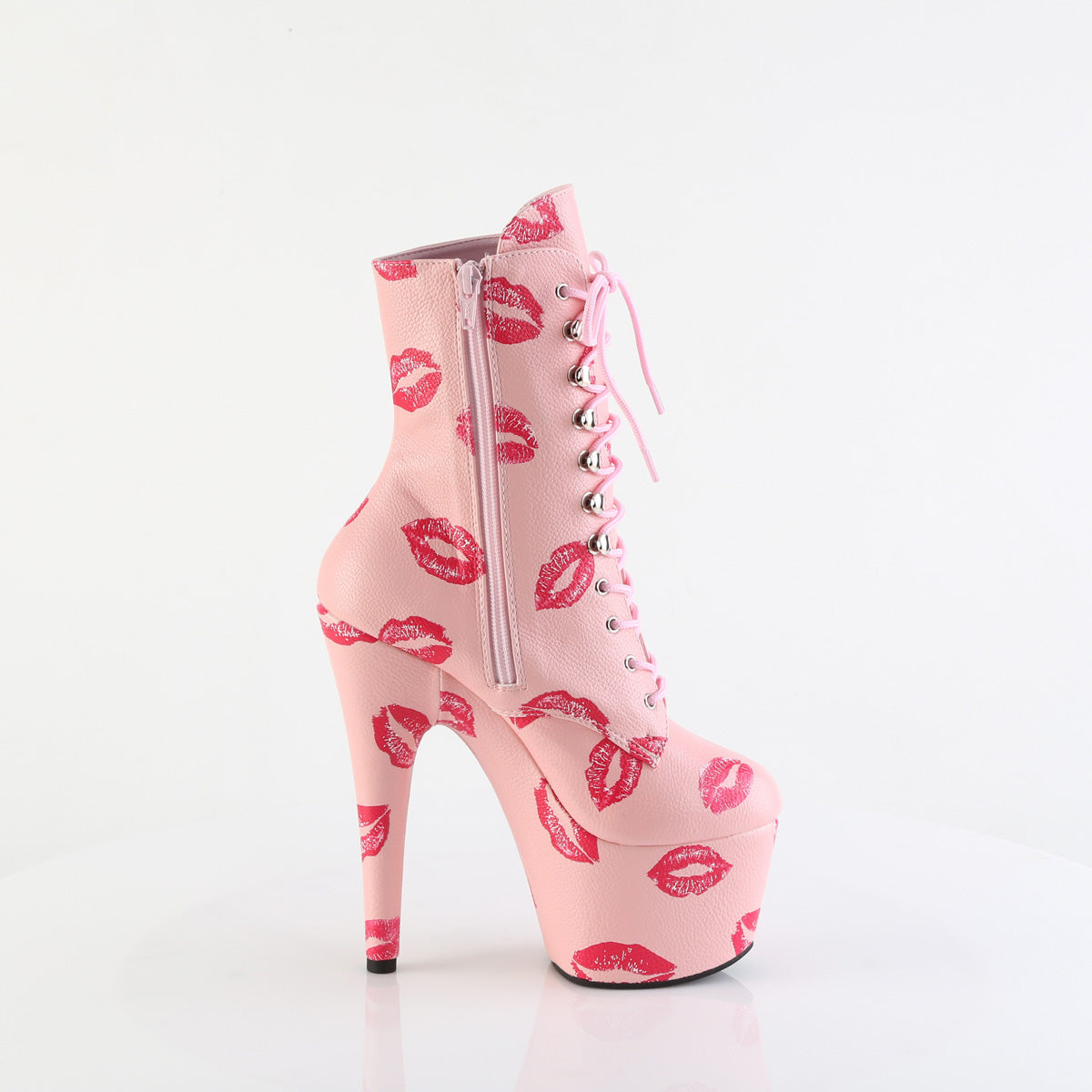【PLEASER】ADORE-1020KISSES プラットフォームシューズ B. Pink Faux Leather/B. Pink Faux Leathe【取寄】