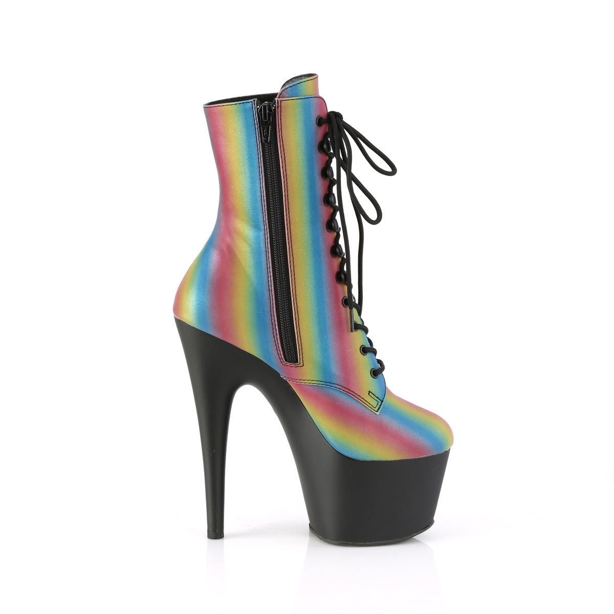 【PLEASER】ADORE-1020REFL-02 シューズ Rainbow Reflective/Blk Matte【取寄】