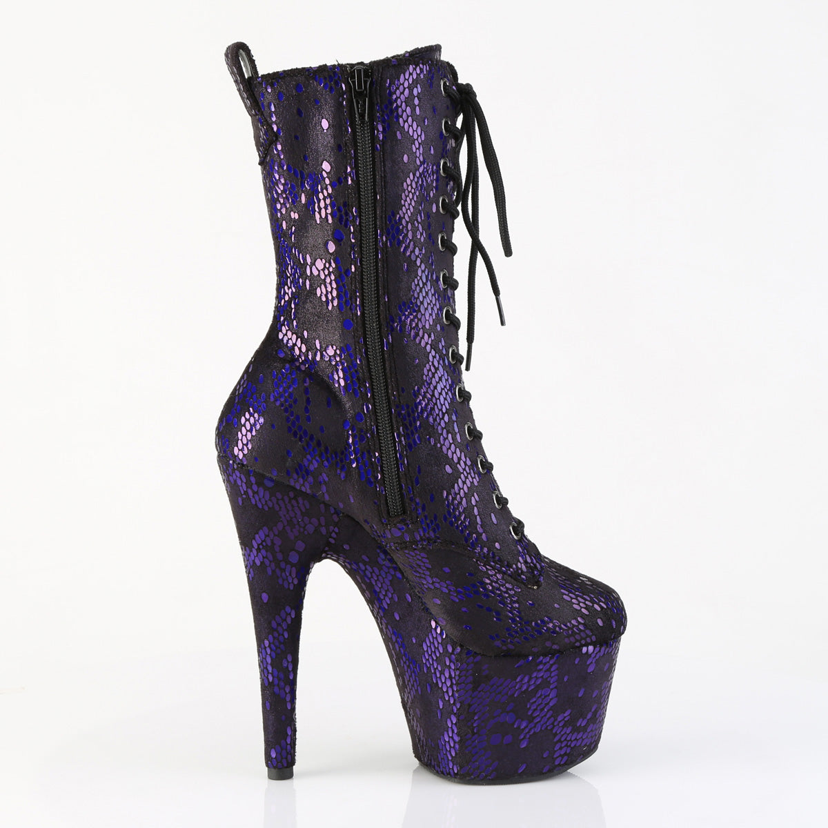 【PLEASER】ADORE-1040SPF シューズ Purple Metallic Snake Print Fabric/M【取寄】
